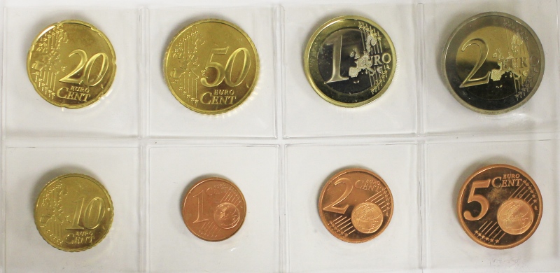 (2006, 8 монет) Набор монет Евро Монако 2006 год    PROOF